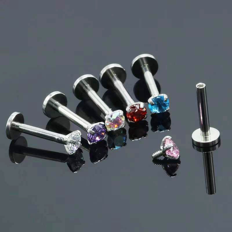 Body Jewelry Surgical Steel - 1PC New Surgical Steel Multicolor Labret