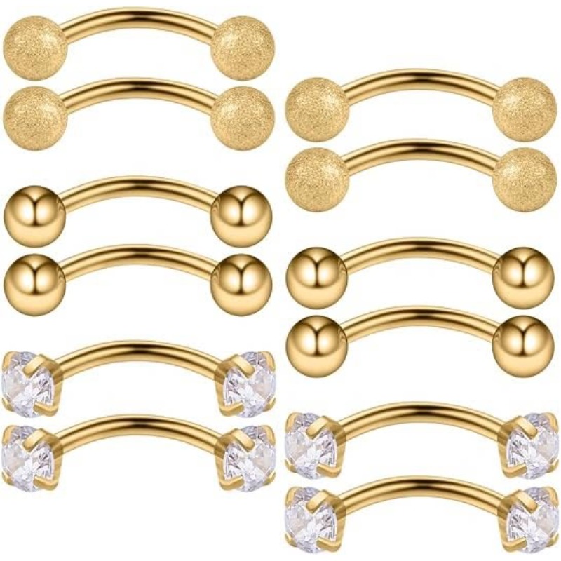 Body Jewelry Surgical Steel - 6Pairs 16G Piercing Jewelry Rook Earrings