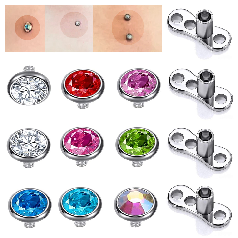 Body Jewelry Surgical Steel - Surgical Steel Surface Piercing Dermal Anchor