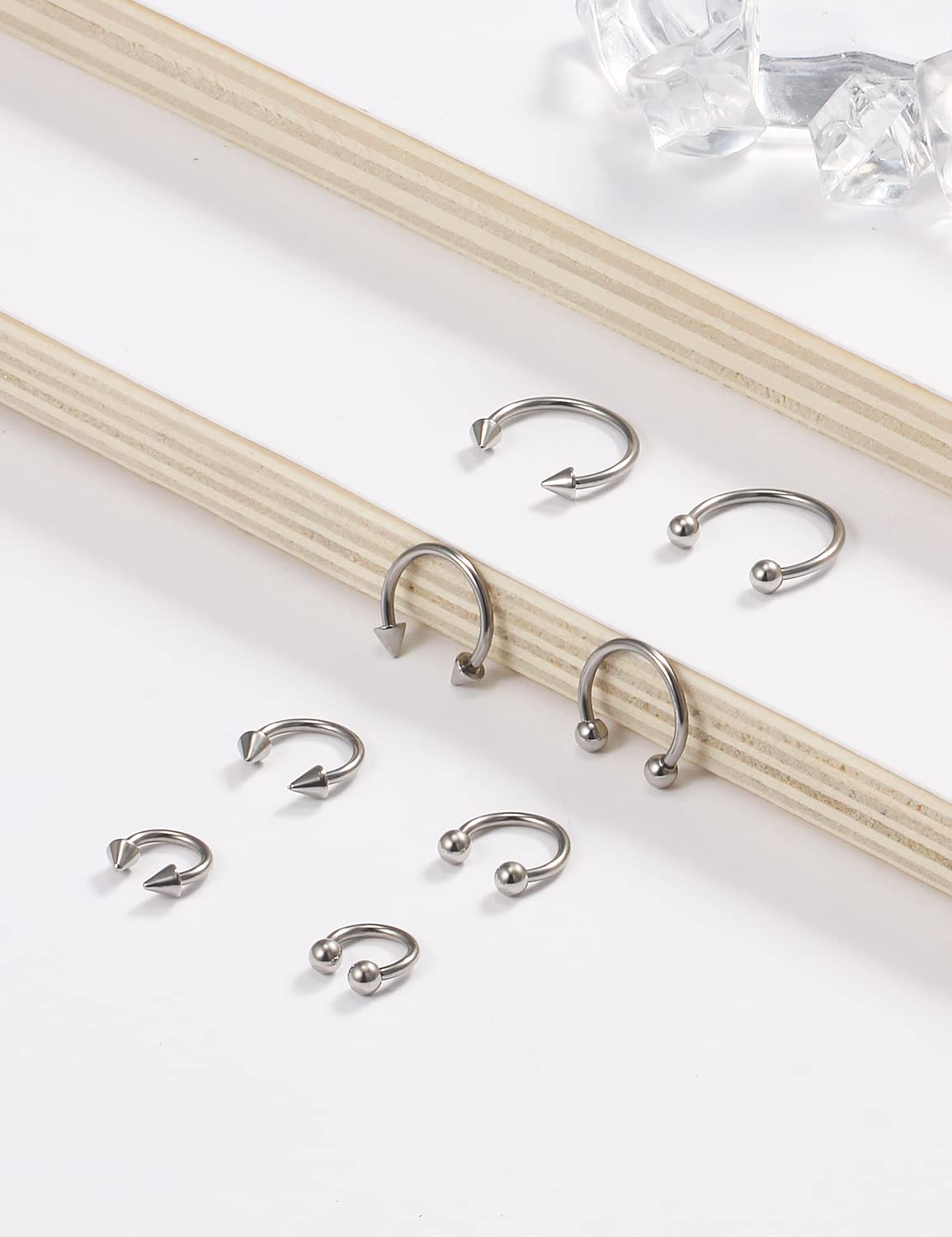 1PCS 16G Surgical Steel Nose S - Body Jewelry Surgical Steel ulasan dan harga