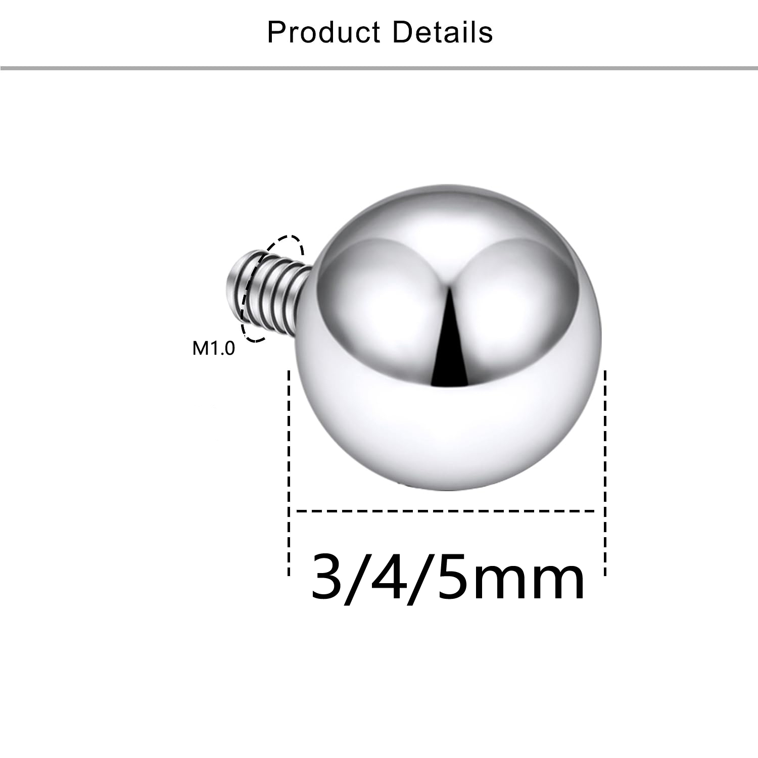 Internally Threaded Replacemen - Body Jewelry Replacement Ball ulasan dan harga