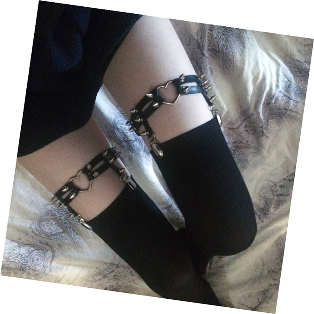 1Pcs Women Punk Goth Heart PU  - Body Jewelry For You ulasan dan harga