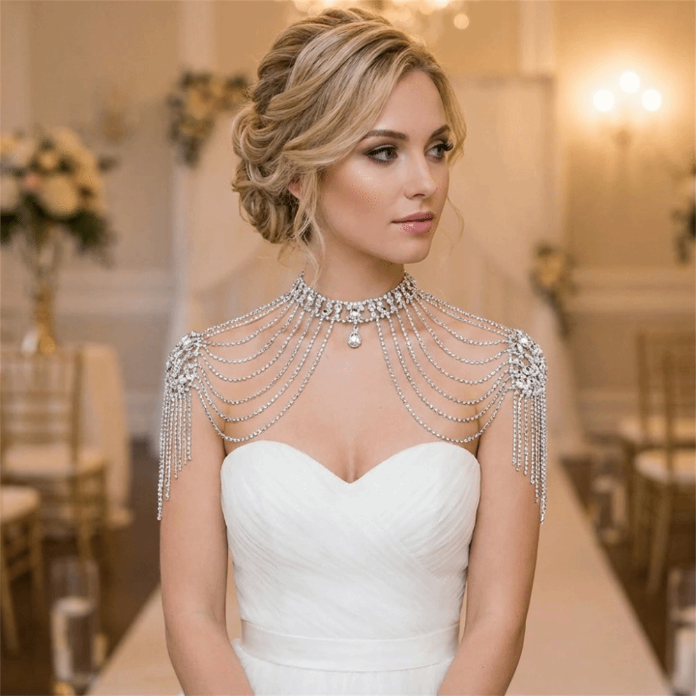 Luxurious Design Rhinestone Sh - Body Jewelry Necklace ulasan dan harga
